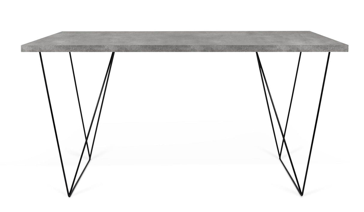 Temahome Flow Desk - Dark Concrete Grey