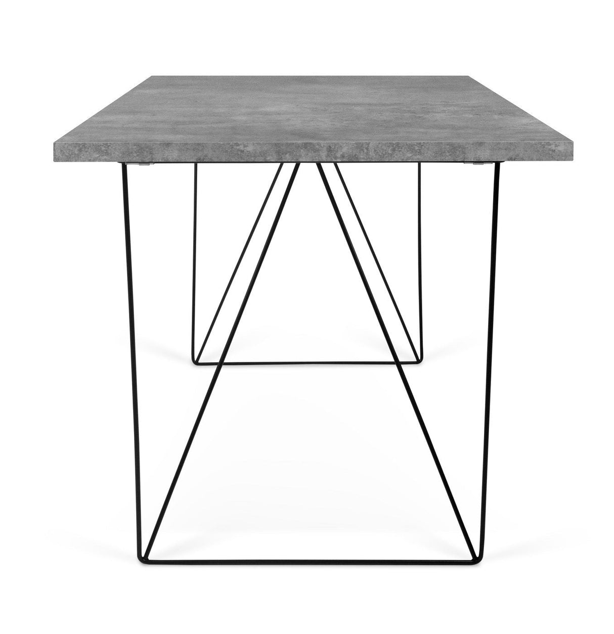 Temahome Flow Desk - Dark Concrete Grey