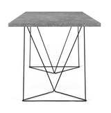 Temahome Flow Desk - Dark Concrete Grey