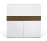 Temahome Focus Workstation - Mat White/Walnut