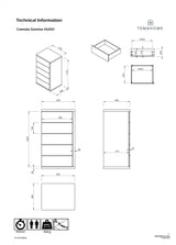 Hugo Chest w. 5 skuffer, naturen