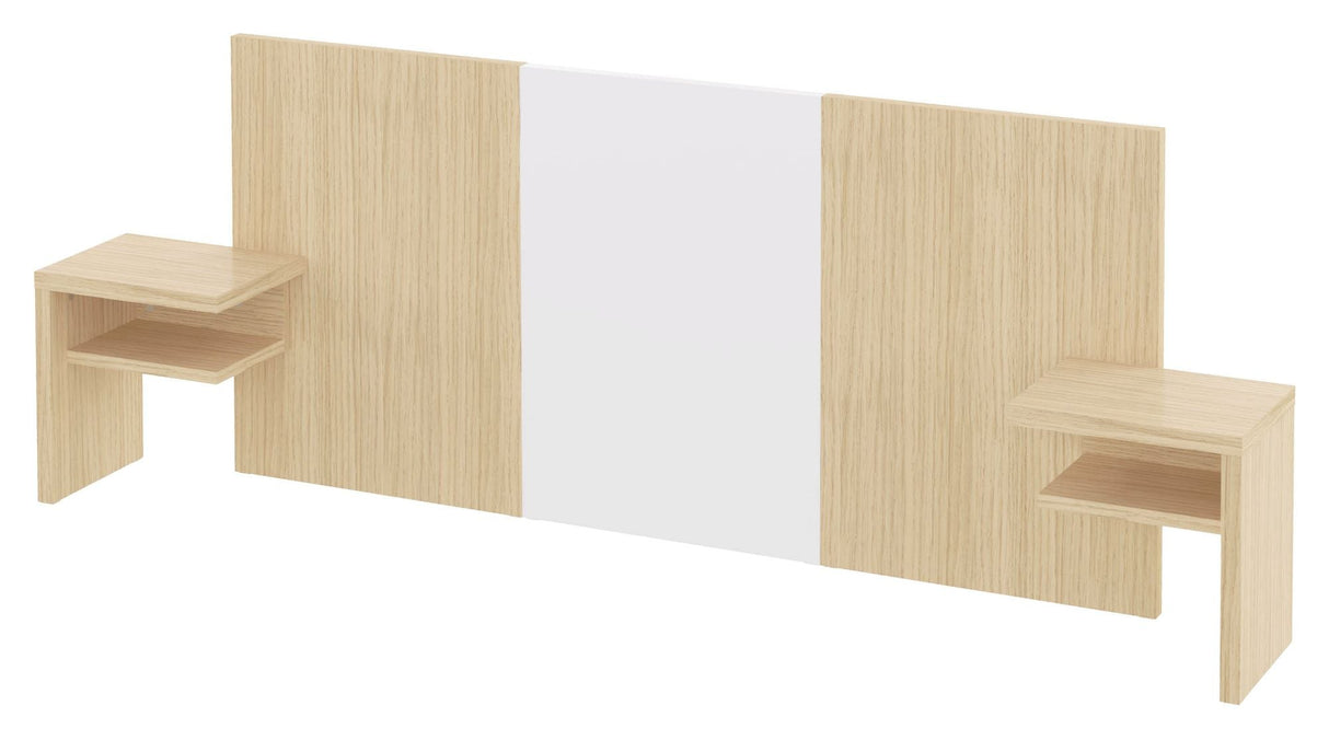 Hugo Bedboard 160, hvit/natur