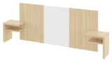 Hugo Bedboard 160, hvit/natur