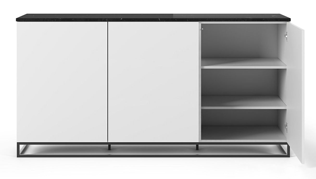 Temahome Bli med H2 Sideboard - Matt White/Black Marble