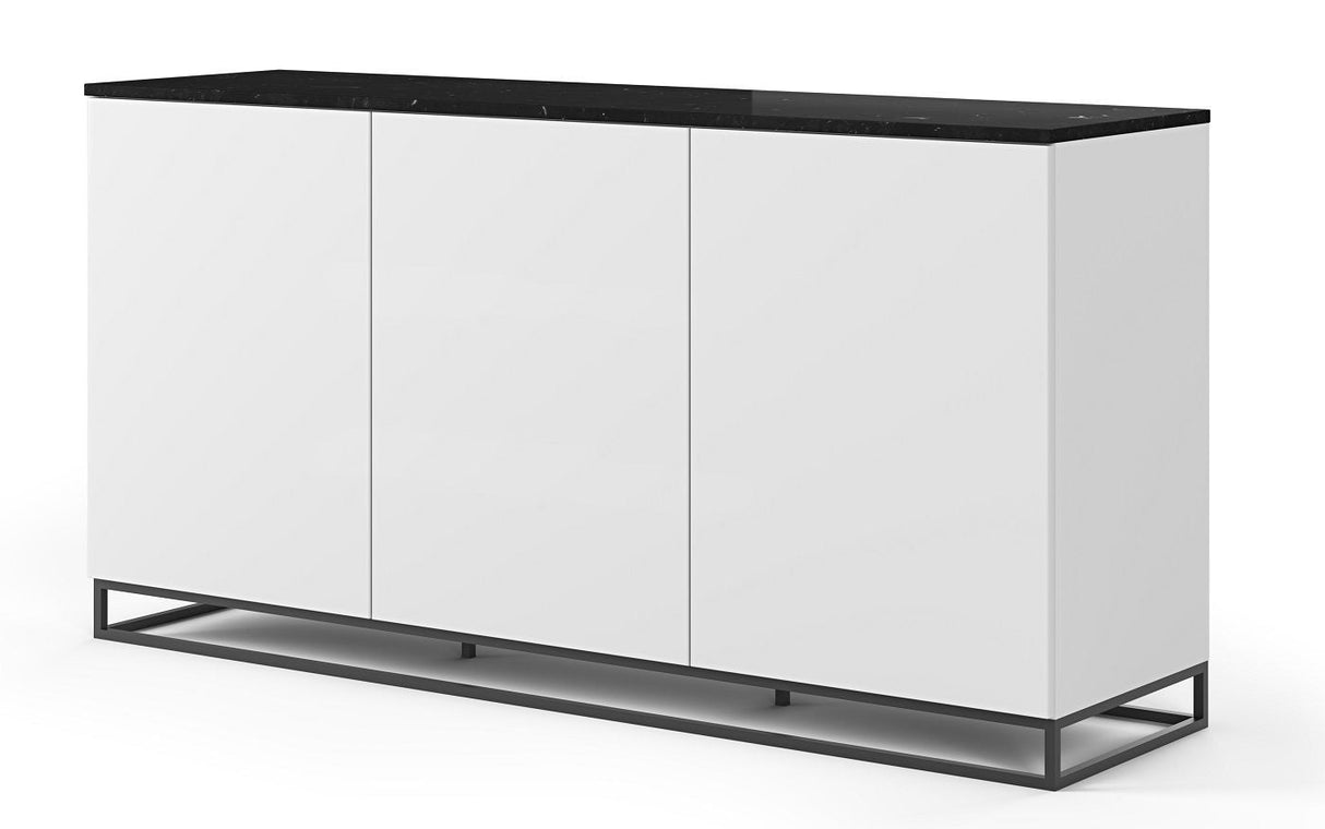 Temahome Bli med H2 Sideboard - Matt White/Black Marble