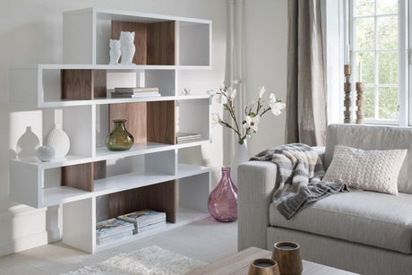 Temahome London Shelf - White/Walnut H: 160