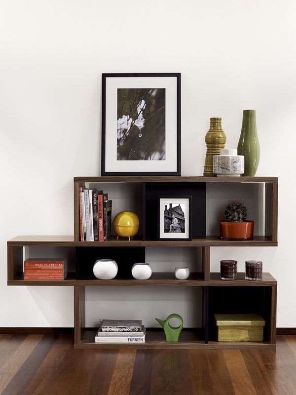 Temahome London Shelf - Walnut/Black H: 100