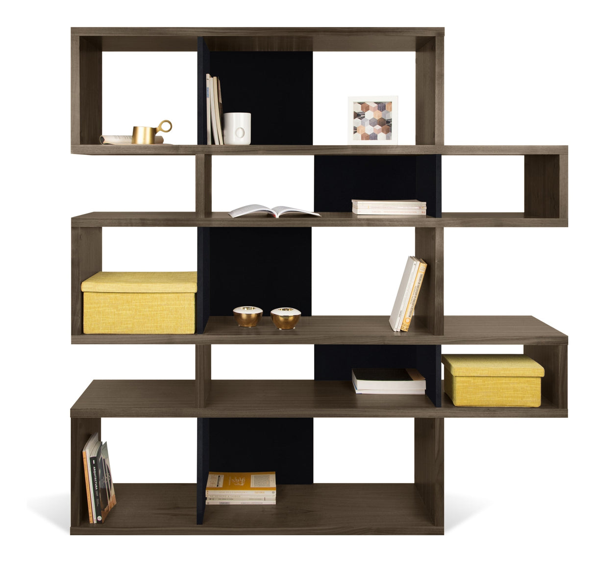 Temahome London Shelf - Walnut/Black H: 160