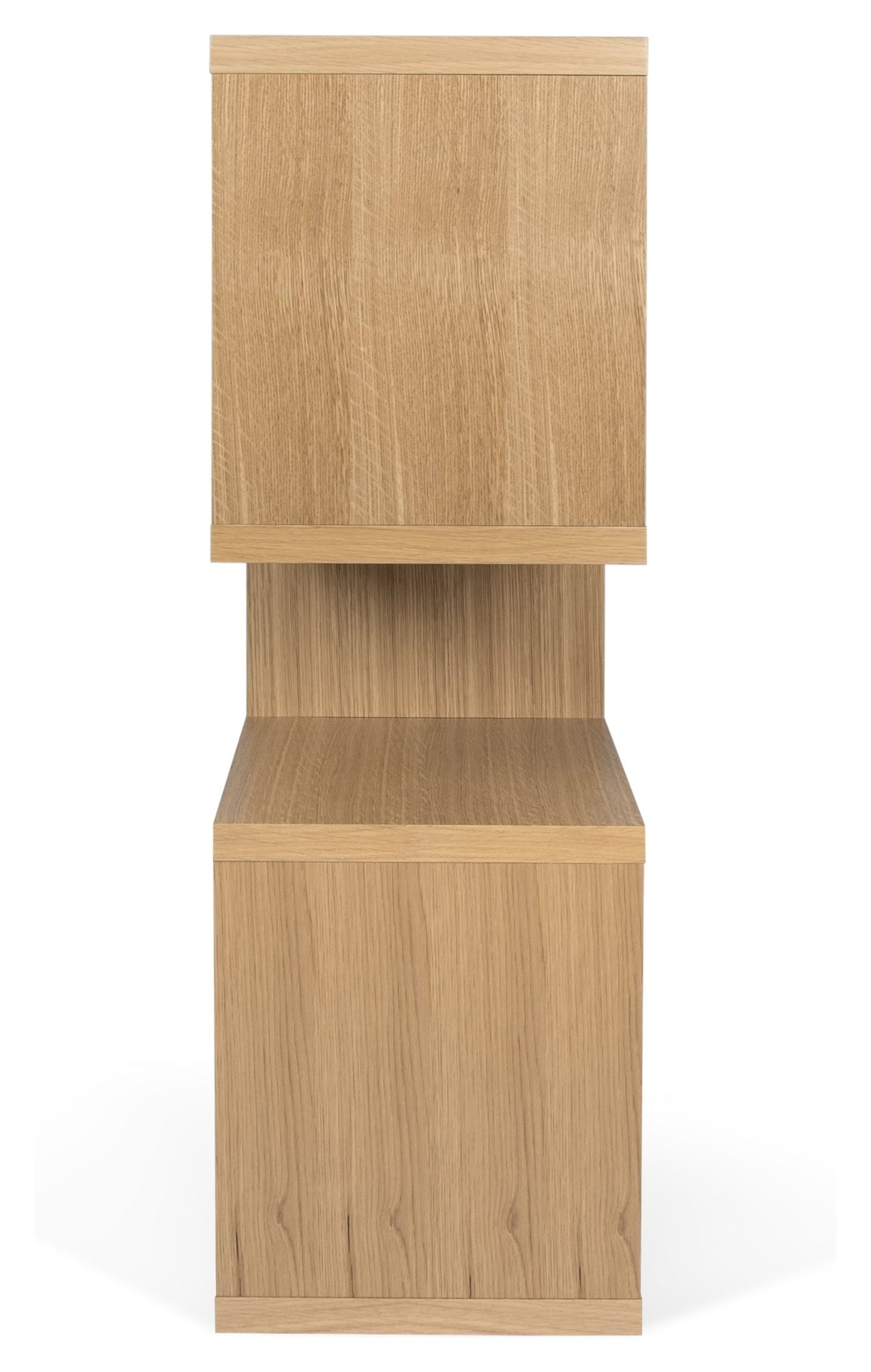 London Simple Bookhelf, Oak Veneer/Matte White