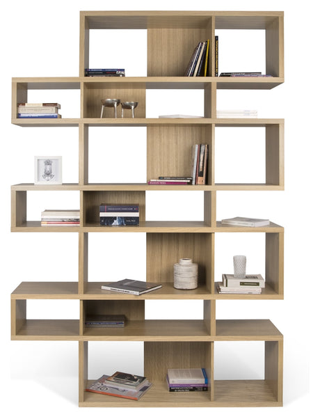 London Triple Bookhelf, Oak Veneer