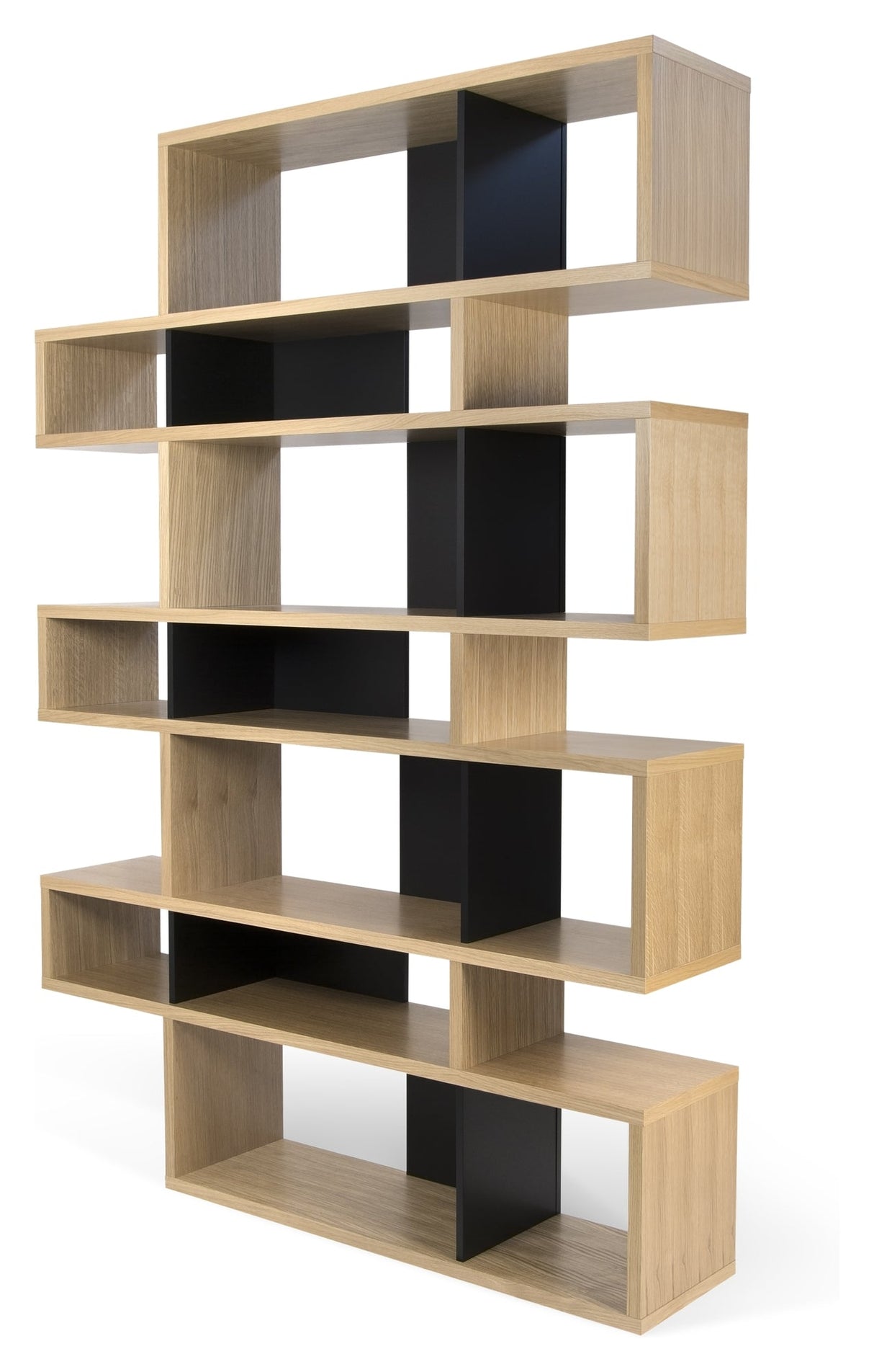 London Triple Bookhelf, Walnut Define/Matte Black