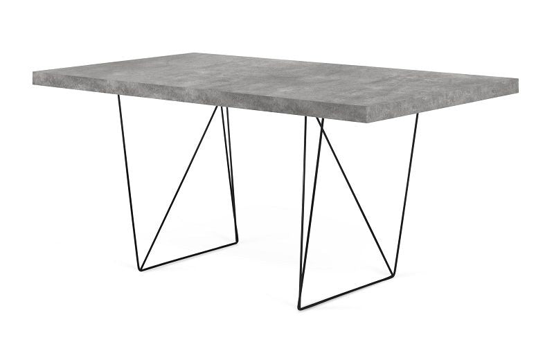 Temahome Multi Desk m/bøyer - svart