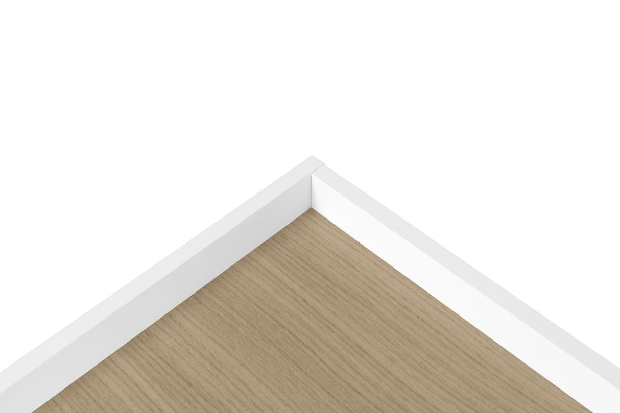 Theme Home Nina Table - Light Oak Veneer/Matt White