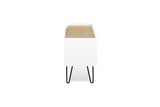 Theme Home Nina Table - Light Oak Veneer/Matt White