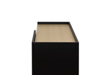 Theme Home Nina Table - Light Oak Veneer/Matte Black