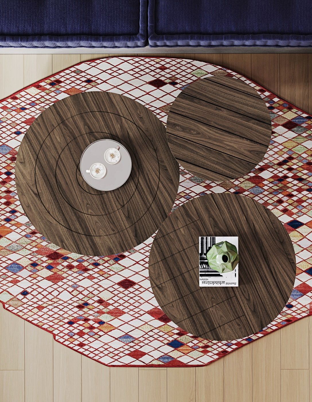 Theme Home Ply Sofabord - Walnut, Ø80