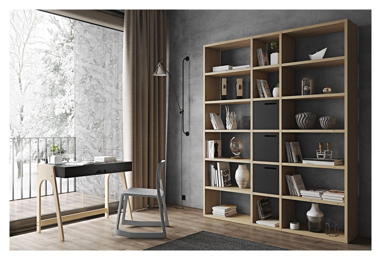 Theme Home Pombal Shelf 18 Rooms, Oak finér