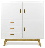 Tenzo - Bess Sideboard, W -skuffer, eik, hvit