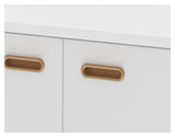 Tenzo - Bess Sideboard, W -skuffer, eik, hvit