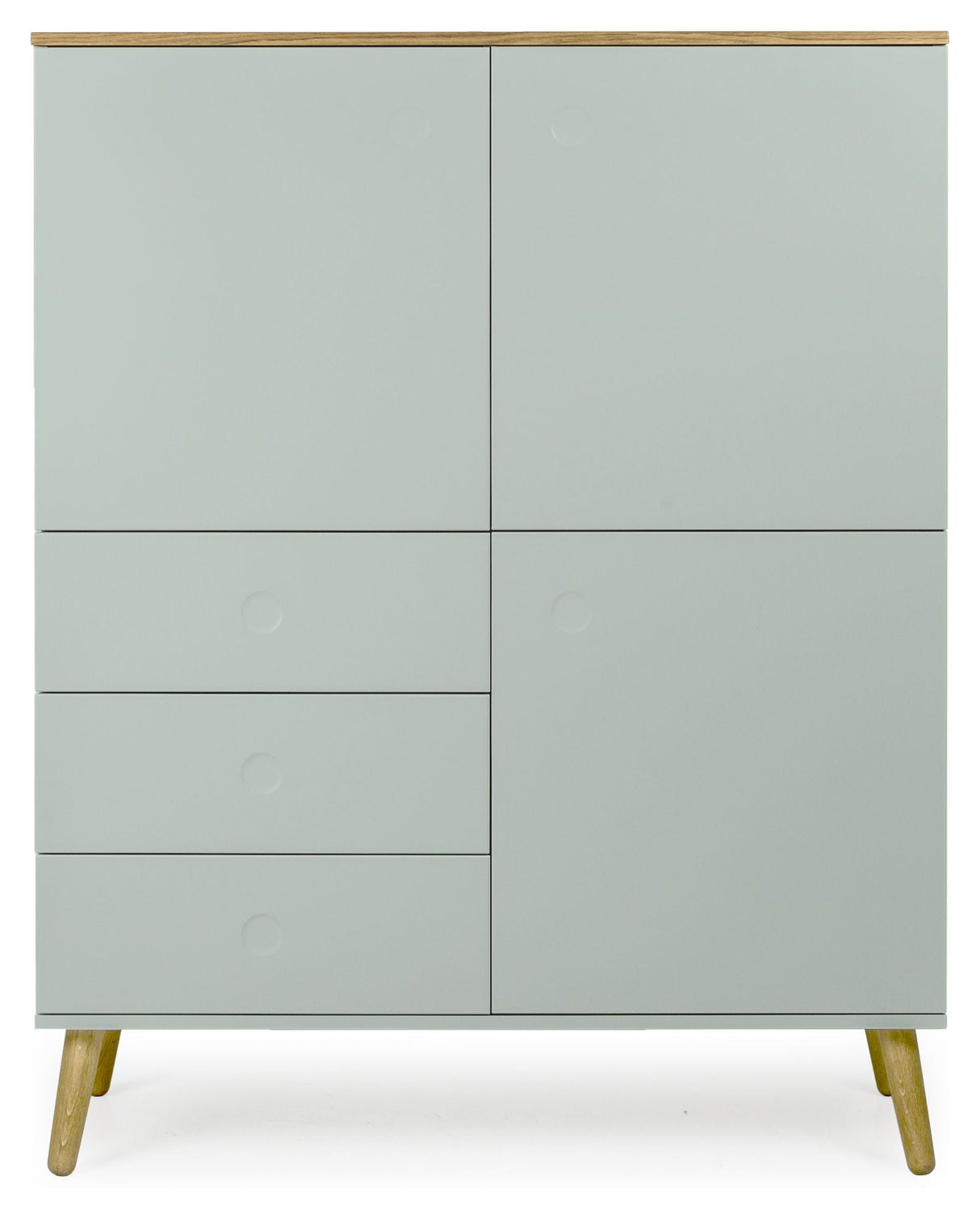 Dot Sideboard 3 Doors+3 -skuffer, eik/salvie