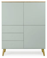 Dot Sideboard 3 Doors+3 -skuffer, eik/salvie