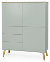 Dot Sideboard 3 Doors+3 -skuffer, eik/salvie