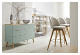 Dot Sideboard 1 Door+3 -skuffer, eik/salvie