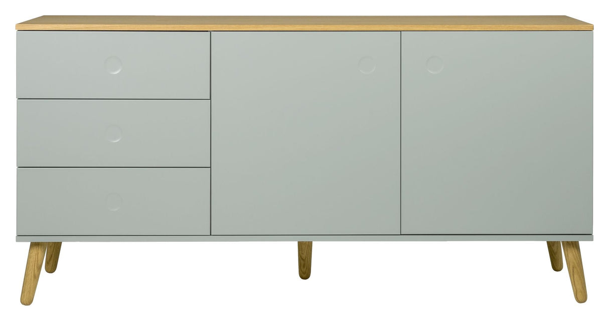 Dot Sideboard 2 Doors+3 -skuffer, eik/salvie