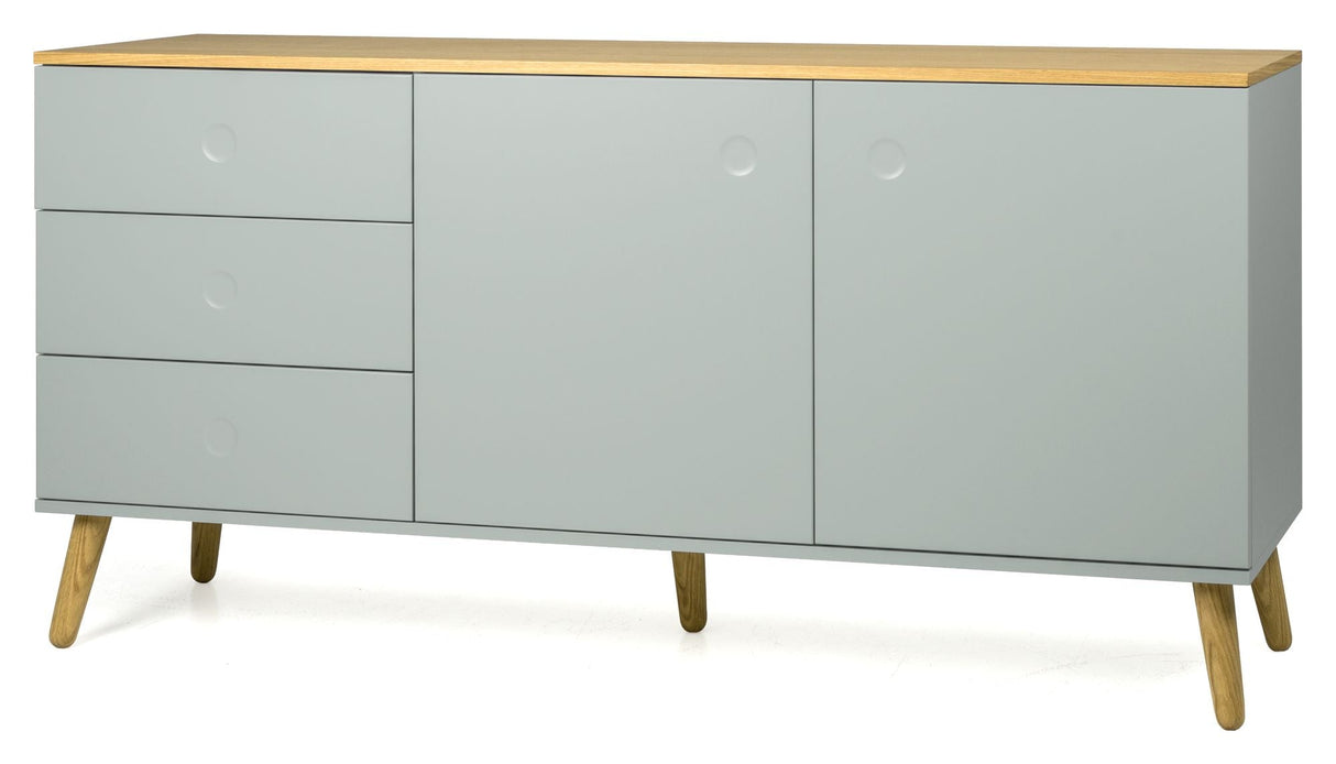 Dot Sideboard 2 Doors+3 -skuffer, eik/salvie