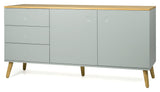 Dot Sideboard 2 Doors+3 -skuffer, eik/salvie