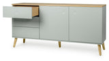 Dot Sideboard 2 Doors+3 -skuffer, eik/salvie