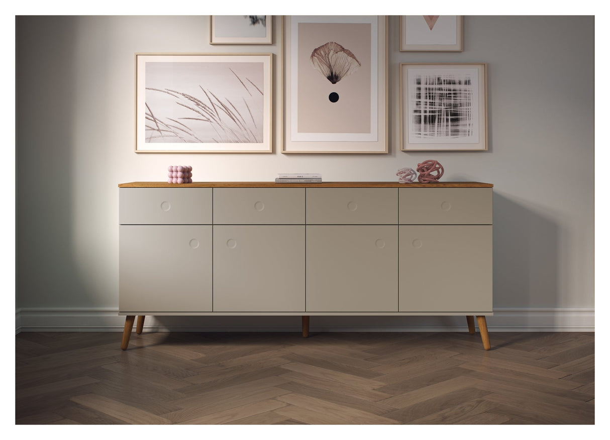 Dot Sideboard 86x192x43 - taupe/eik