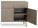 Dot Sideboard 86x192x43 - taupe/eik