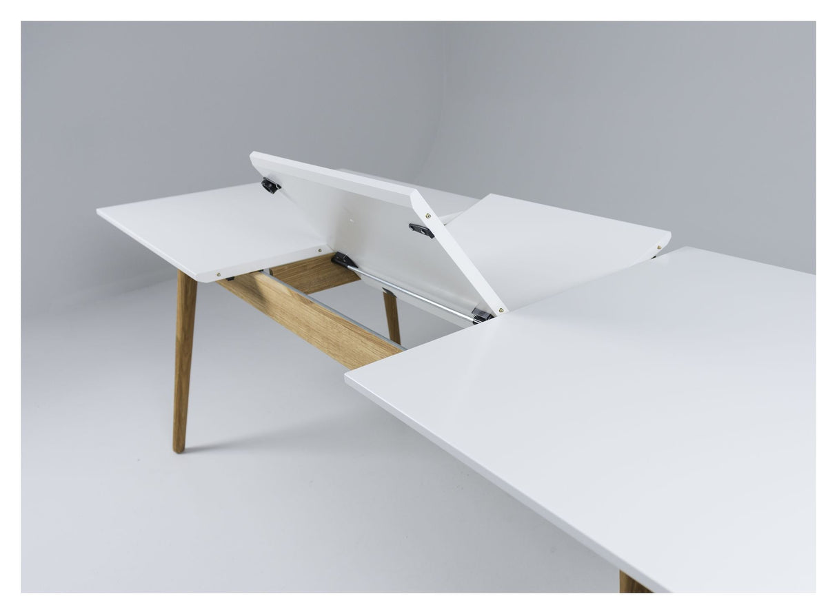 Tenzo - Dot Dining Table 180/240x90, eik, hvit