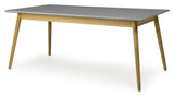 Tenzo - Dot Dining Table 180x90, eik, grå