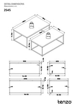 Lipp -depositabeller - aske/svart