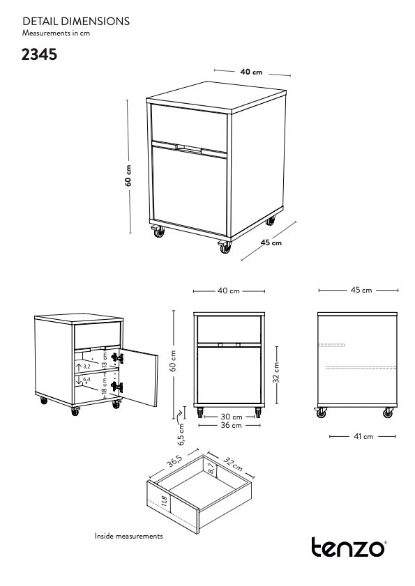 Lipp -skuffemodul - hvit