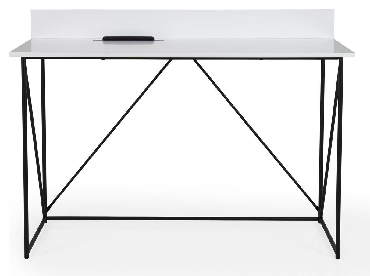 Tenzo Tell Desk, White w. Svart ramme, 120 cm