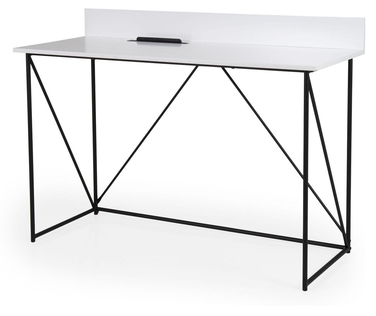 Tenzo Tell Desk, White w. Svart ramme, 120 cm