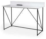 Tenzo Tell Desk, White w. Svart ramme, 120 cm