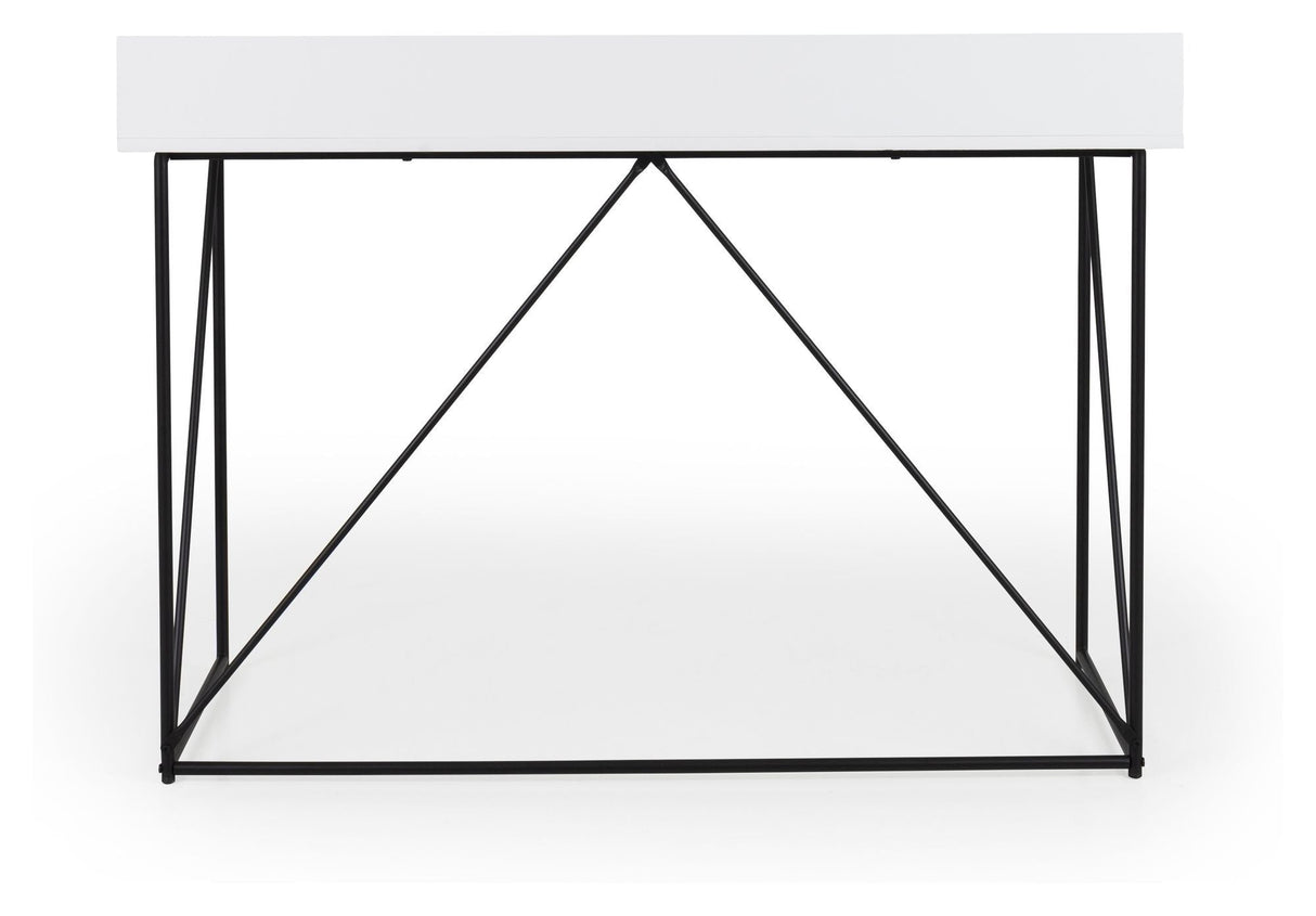 Tenzo Tell Desk, White w. Svart ramme, 120 cm