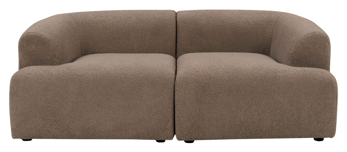 Mindy 2-PERS. Sofa, brun tekstil