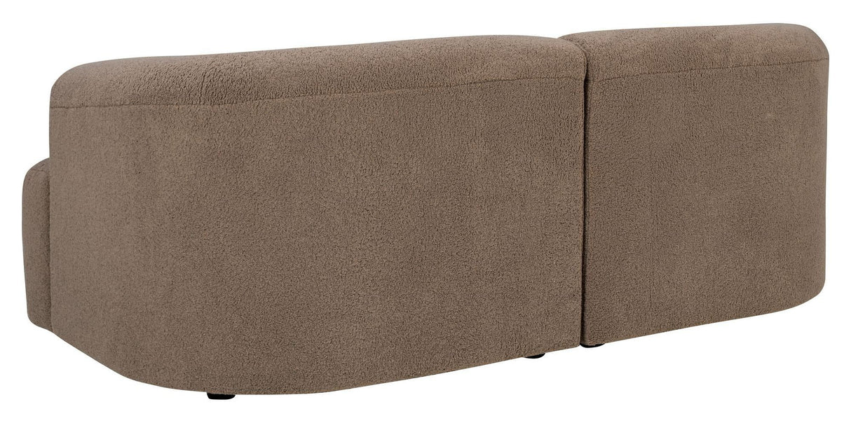 Mindy 2-PERS. Sofa, brun tekstil