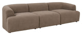 Mindy 3-PERS. Sofa, brun tekstil