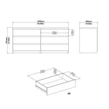 Naia Double Chest m. 6 skuffer, matt sort 