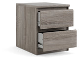 Naia Nightstand 2 -skuffer - Truffle