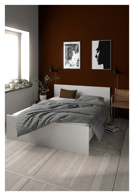 Naia Bed - White High Gloss - 160x200cm