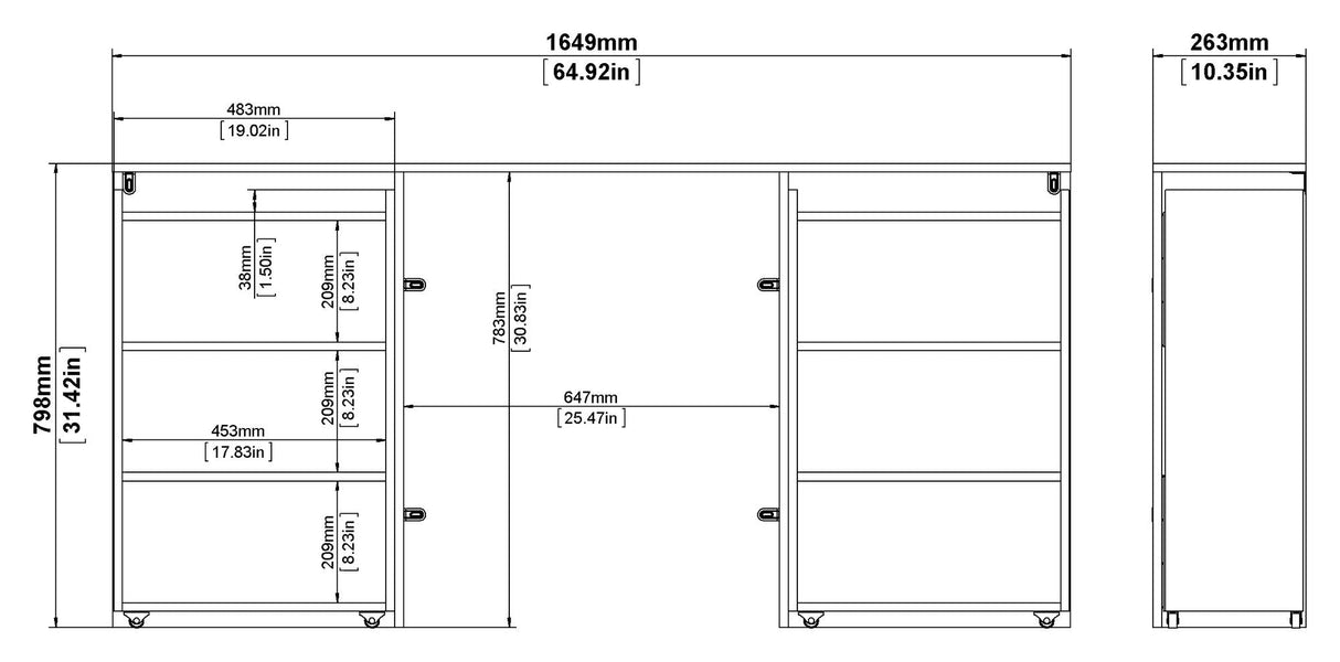 NAIA Bed Board med lagring, B160, konkret utseende/hvitt