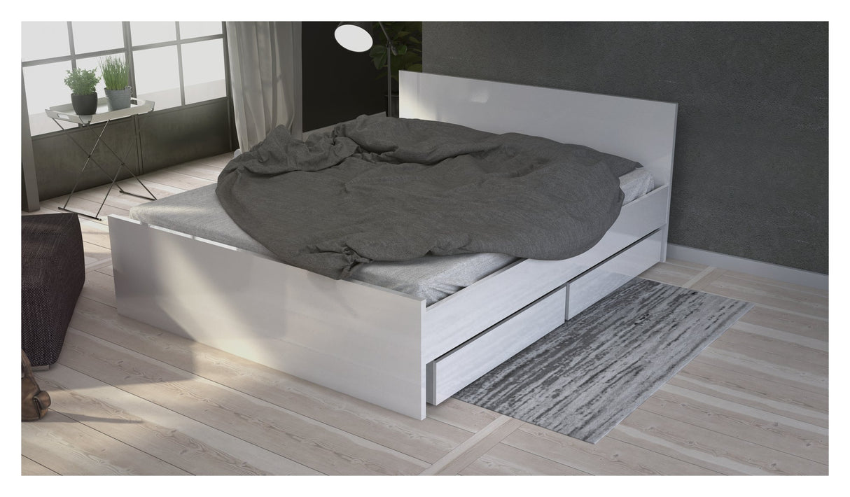 NAIA Bed -skuff - White High Gloss B: 94