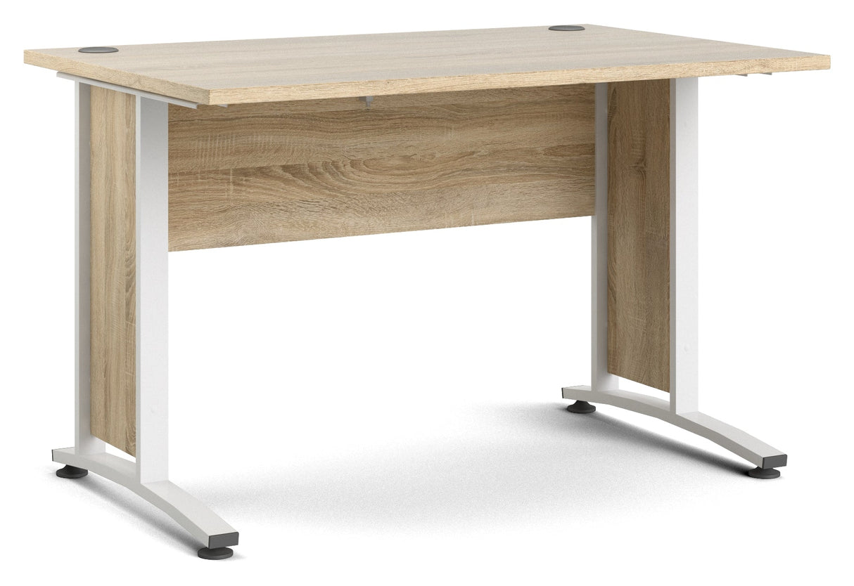 Prima desk - lett tre 120 cm m/hvite ben